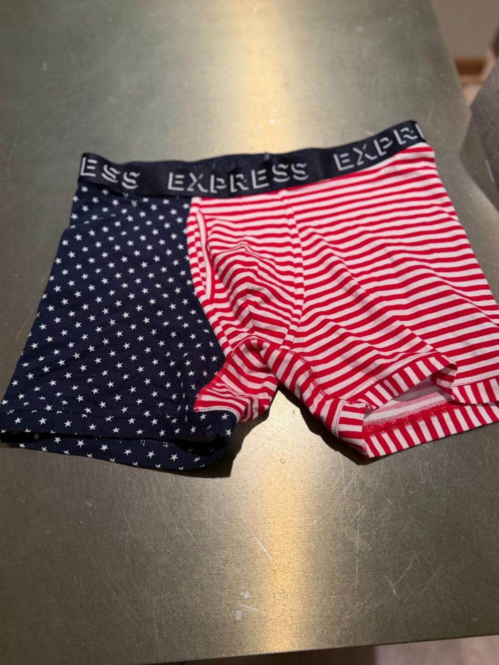 Flag Red White Blue Express Boxer Brief Large NWOT